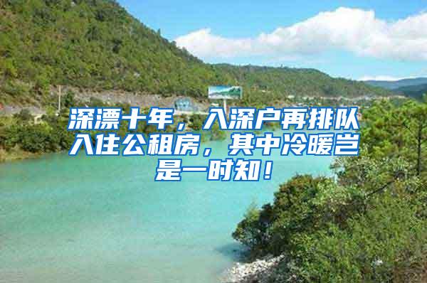 深漂十年，入深户再排队入住公租房，其中冷暖岂是一时知！