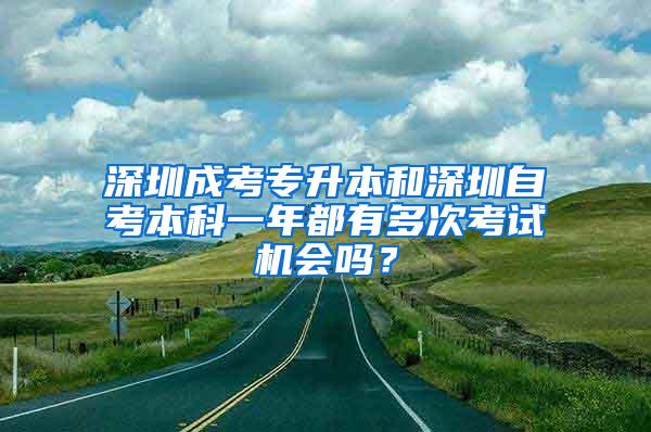 深圳成考专升本和深圳自考本科一年都有多次考试机会吗？