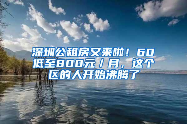 深圳公租房又来啦！60㎡低至800元／月，这个区的人开始沸腾了