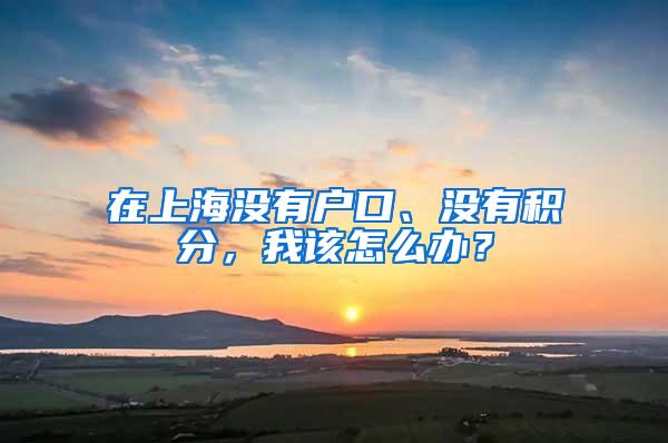 在上海没有户口、没有积分，我该怎么办？