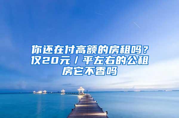 你还在付高额的房租吗？仅20元／平左右的公租房它不香吗