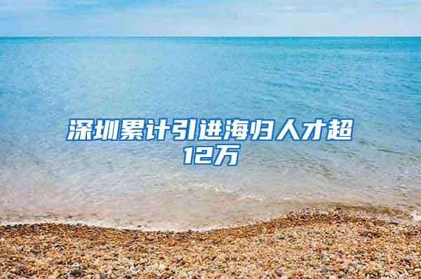 深圳累计引进海归人才超12万