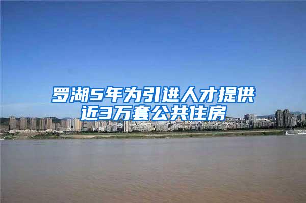 罗湖5年为引进人才提供近3万套公共住房