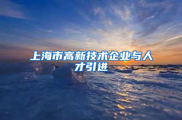 上海市高新技术企业与人才引进