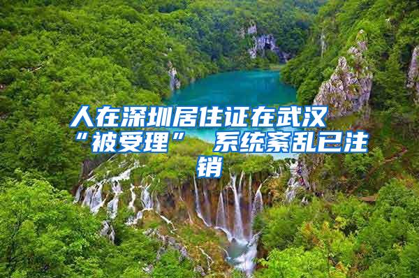 人在深圳居住证在武汉“被受理” 系统紊乱已注销