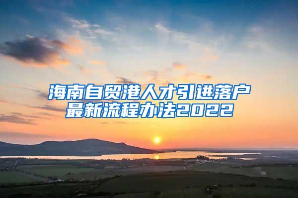 海南自贸港人才引进落户最新流程办法2022