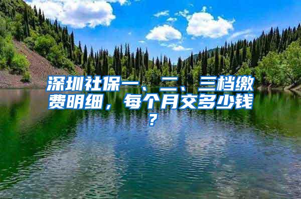 深圳社保一、二、三档缴费明细，每个月交多少钱？