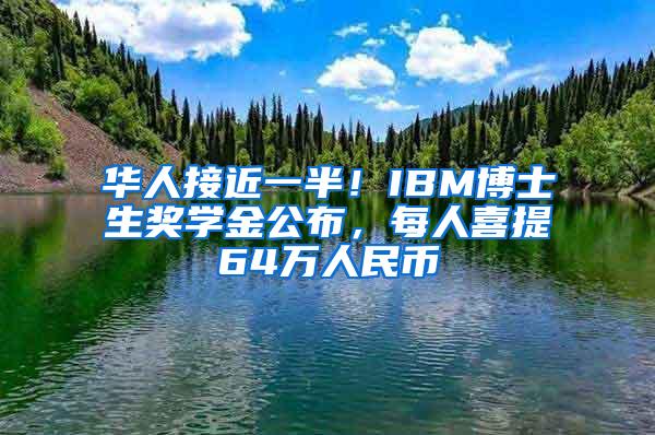 华人接近一半！IBM博士生奖学金公布，每人喜提64万人民币