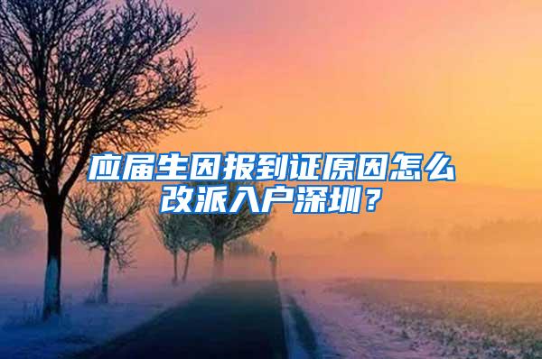 应届生因报到证原因怎么改派入户深圳？