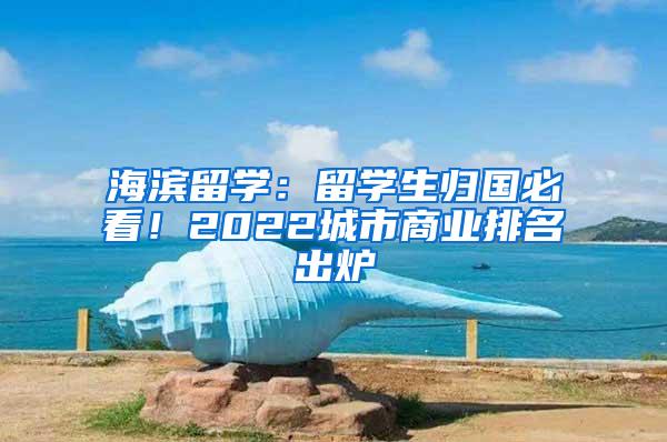 海滨留学：留学生归国必看！2022城市商业排名出炉