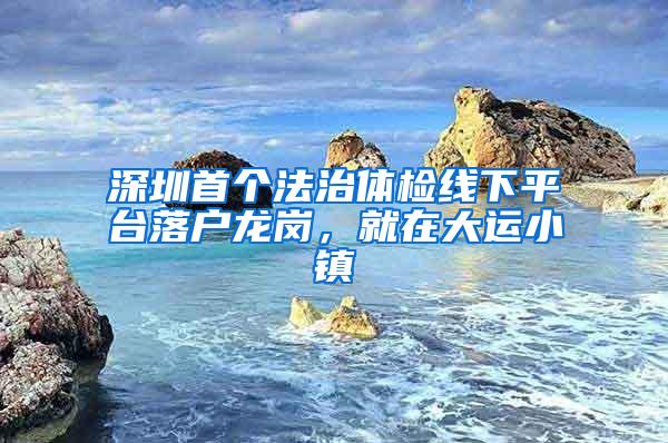 深圳首个法治体检线下平台落户龙岗，就在大运小镇