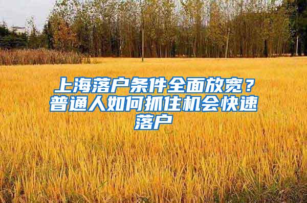 上海落户条件全面放宽？普通人如何抓住机会快速落户