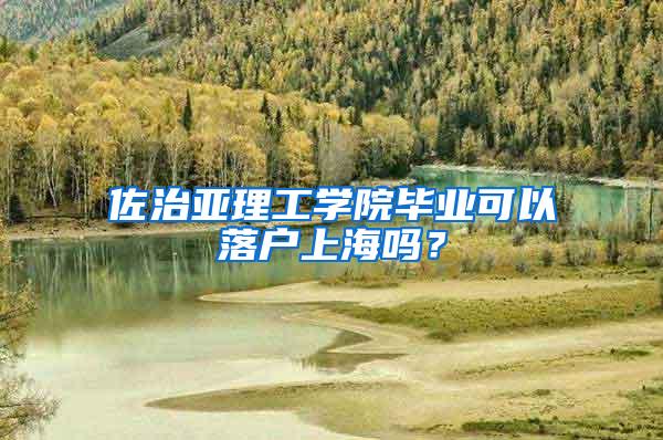 佐治亚理工学院毕业可以落户上海吗？