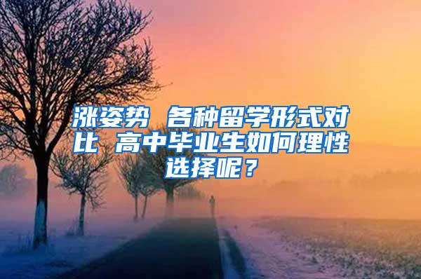 涨姿势 各种留学形式对比 高中毕业生如何理性选择呢？