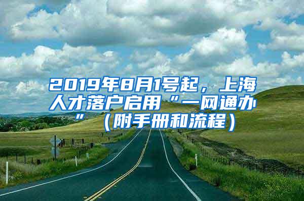 2019年8月1号起，上海人才落户启用“一网通办”（附手册和流程）