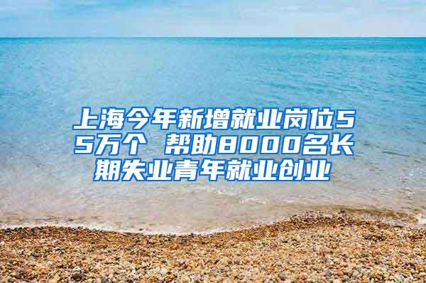 上海今年新增就业岗位55万个 帮助8000名长期失业青年就业创业