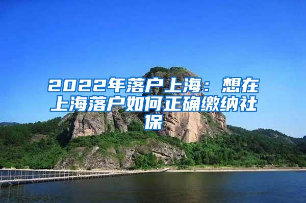 2022年落户上海：想在上海落户如何正确缴纳社保
