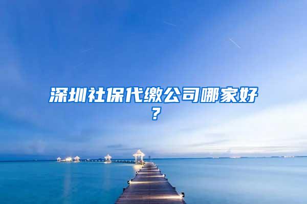 深圳社保代缴公司哪家好？