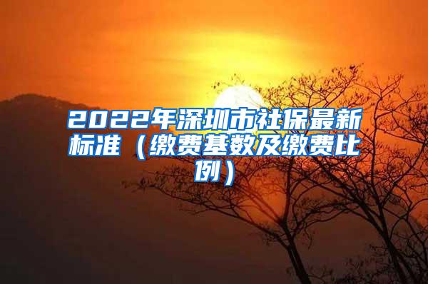 2022年深圳市社保最新标准（缴费基数及缴费比例）