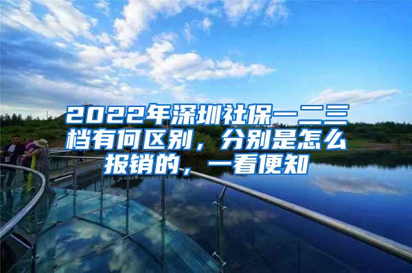 2022年深圳社保一二三档有何区别，分别是怎么报销的，一看便知