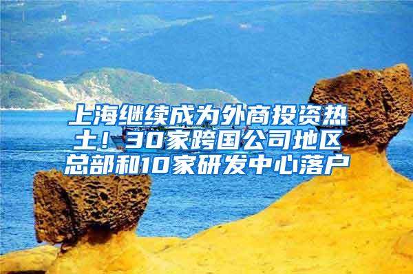 上海继续成为外商投资热土！30家跨国公司地区总部和10家研发中心落户