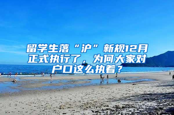 留学生落“沪”新规12月正式执行了，为何大家对户口这么执着？