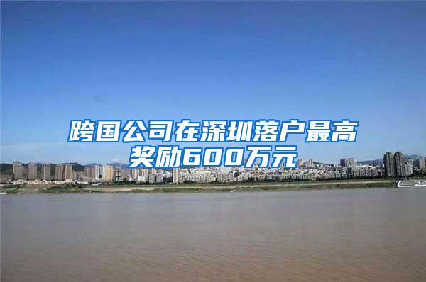 跨国公司在深圳落户最高奖励600万元