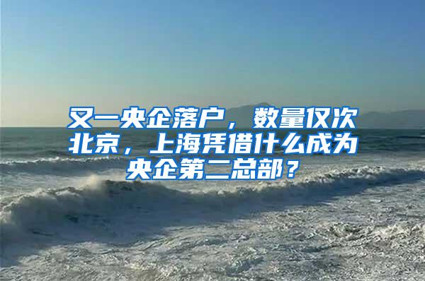 又一央企落户，数量仅次北京，上海凭借什么成为央企第二总部？