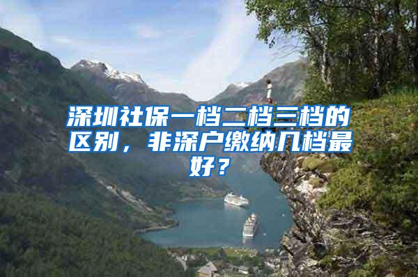 深圳社保一档二档三档的区别，非深户缴纳几档最好？