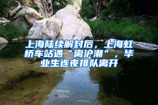 上海陆续解封后，上海虹桥车站遇“离沪潮”，毕业生连夜排队离开