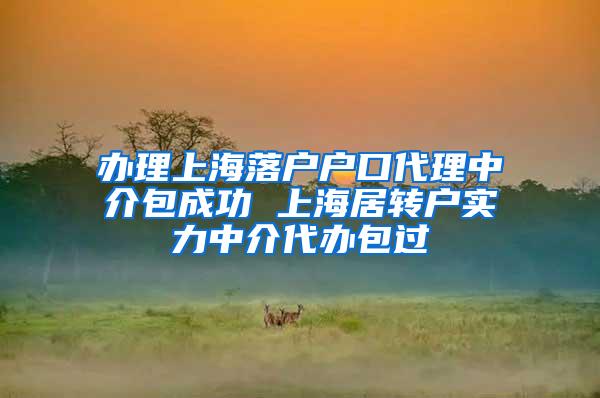 办理上海落户户口代理中介包成功 上海居转户实力中介代办包过