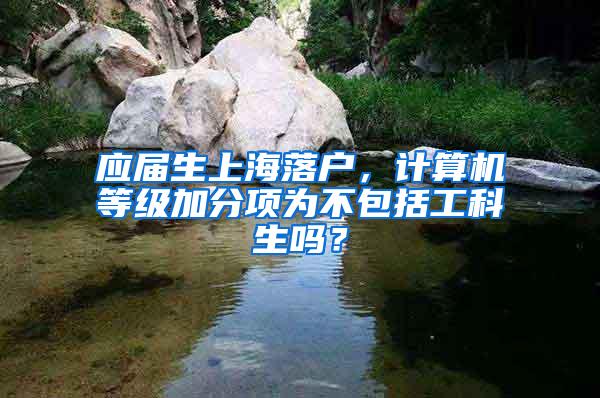 应届生上海落户，计算机等级加分项为不包括工科生吗？