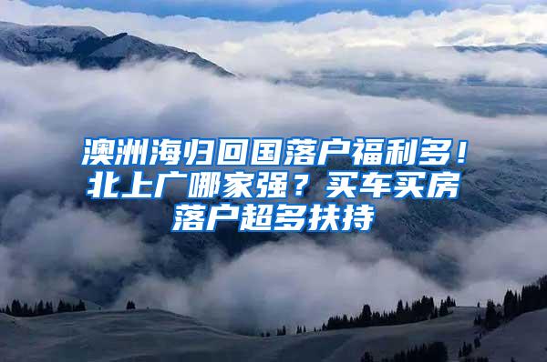 澳洲海归回国落户福利多！北上广哪家强？买车买房落户超多扶持