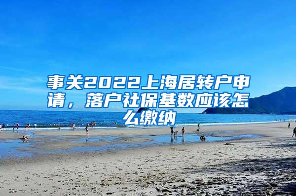 事关2022上海居转户申请，落户社保基数应该怎么缴纳