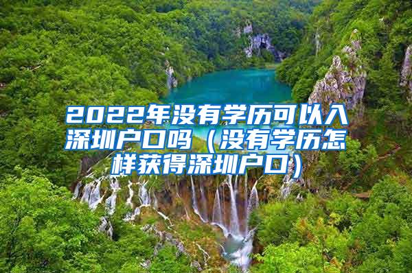 2022年没有学历可以入深圳户口吗（没有学历怎样获得深圳户口）