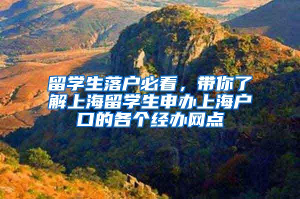 留学生落户必看，带你了解上海留学生申办上海户口的各个经办网点