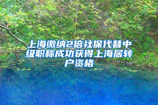 上海缴纳2倍社保代替中级职称成功获得上海居转户资格