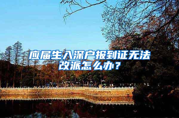 应届生入深户报到证无法改派怎么办？