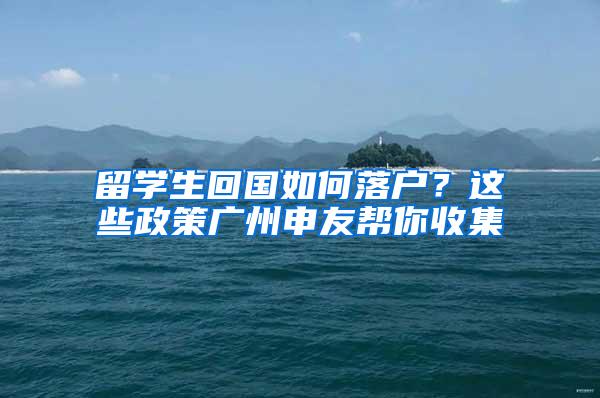 留学生回国如何落户？这些政策广州申友帮你收集
