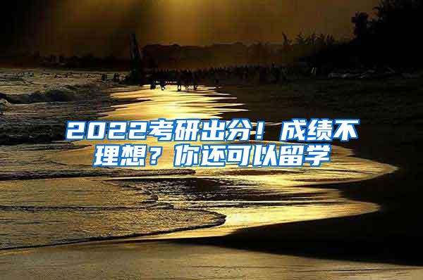 2022考研出分！成绩不理想？你还可以留学