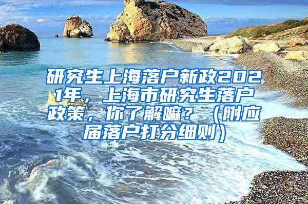 研究生上海落户新政2021年，上海市研究生落户政策，你了解嘛？（附应届落户打分细则）