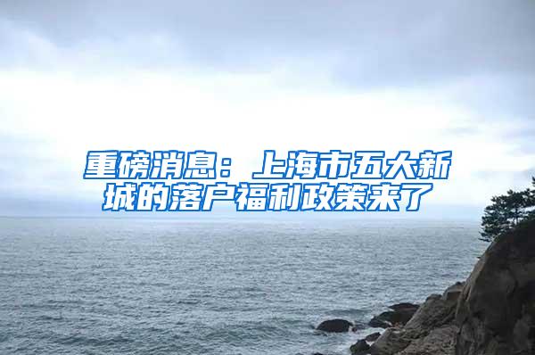 重磅消息：上海市五大新城的落户福利政策来了