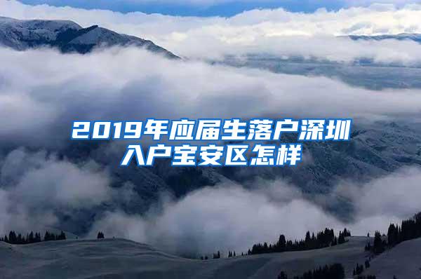 2019年应届生落户深圳入户宝安区怎样