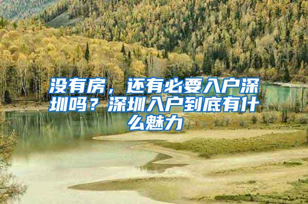 没有房，还有必要入户深圳吗？深圳入户到底有什么魅力