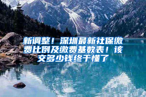 新调整！深圳最新社保缴费比例及缴费基数表！该交多少钱终于懂了