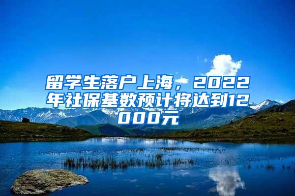 留学生落户上海，2022年社保基数预计将达到12000元