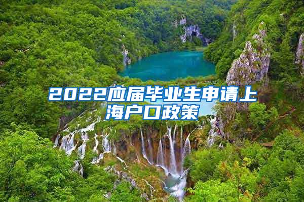 2022应届毕业生申请上海户口政策