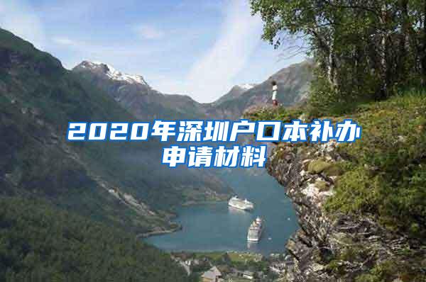 2020年深圳户口本补办申请材料