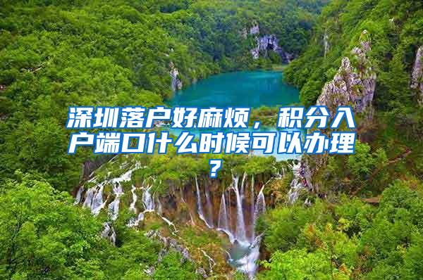 深圳落户好麻烦，积分入户端口什么时候可以办理？