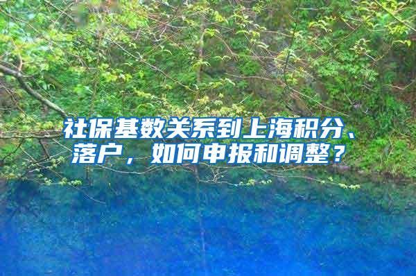 社保基数关系到上海积分、落户，如何申报和调整？